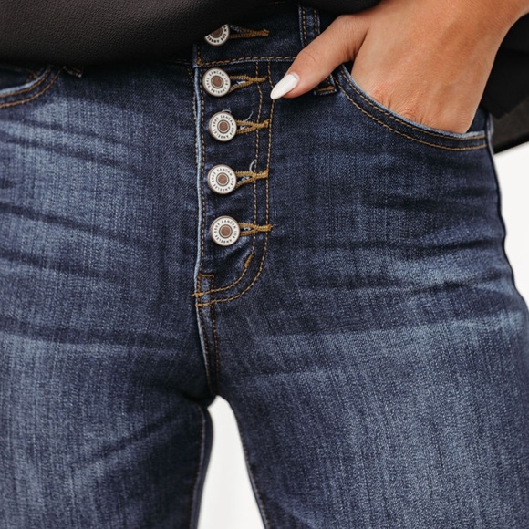 KanCan Kan Can Button Fly Dark Wash Skinny Jeans Denim Pants 26 - Picture 8 of 11